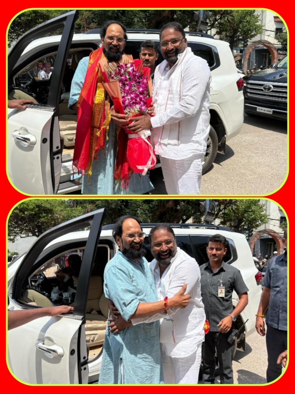 మంత్రి ఉత్తమ్ కుమార్ రెడ్డిని సన్మానిస్తూ జన్మదిన శుభాకాంక్షలు తెలిపిన మంత్రి వాకిటి శ్రీహరి 